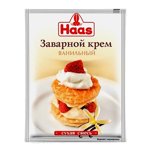 Haas крем заварной ванильный, 100 гр